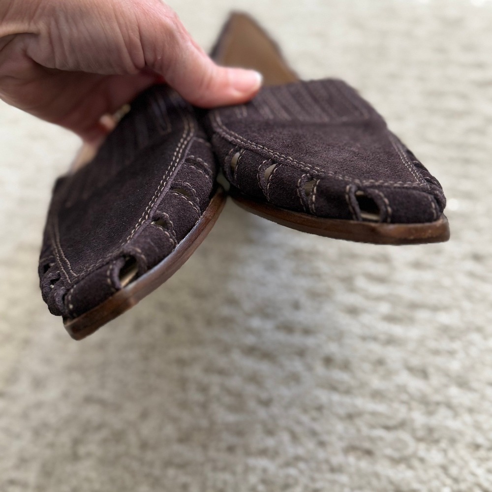 NEW Bird of Flight Gamma D'Orsay Suede Cutout Sandals Brazil 9 Anthropologie - Picture 8 of 12
